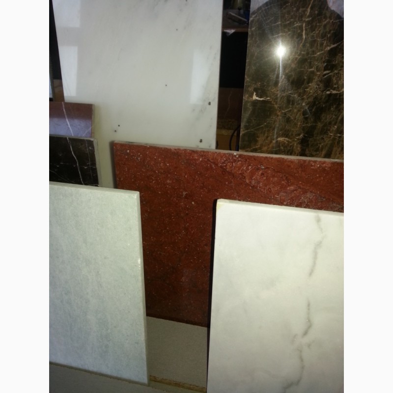 Фото 3. Широкий выбор материалов и низкая стоимость: мрамор, белый, коричневый, бежевый, красный