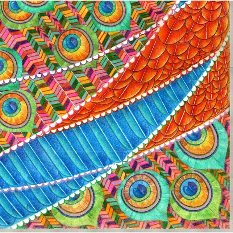 Фото 4. Рисунок цветными карандашами.Название «Фантазии»