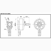 FlashHobby 2807 1300kv DC Motor Безщітковий двигун