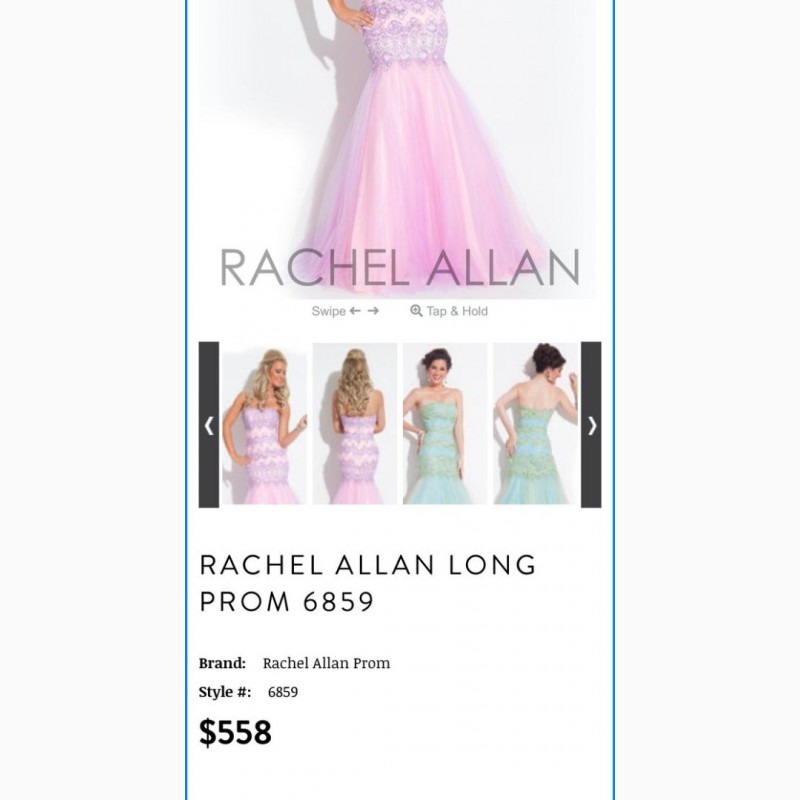 Фото 8. Вечірня сукня американського бренду Rachel Allan, рожева. Знижка 50%