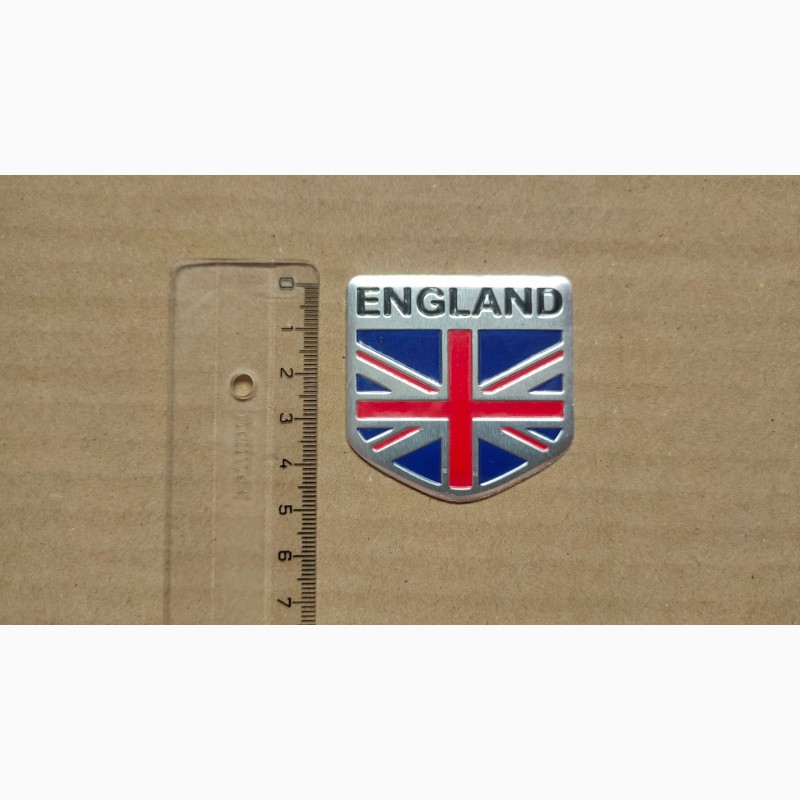 Фото 4. Наклейка на авто Флаг Англии номер 10 алюминиевая
