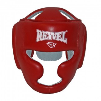 Боксерский шлем тренировочный REYVEL Красный Кожа