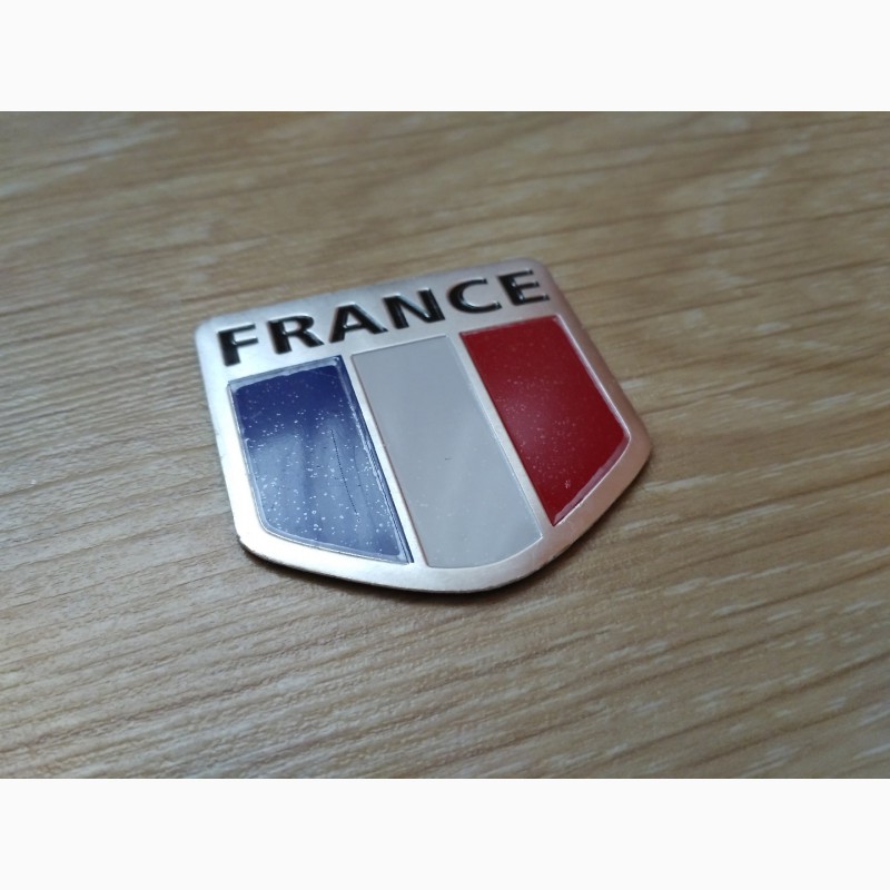 Фото 3. Наклейка на авто Флаг Франция алюминиевая на авто или мото