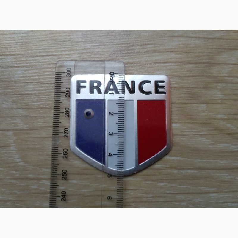 Фото 5. Наклейка на авто Флаг Франция алюминиевая на авто или мото
