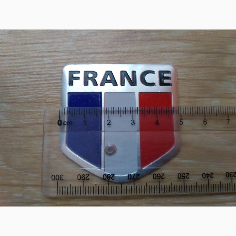 Фото 7. Наклейка на авто Флаг Франция алюминиевая на авто или мото