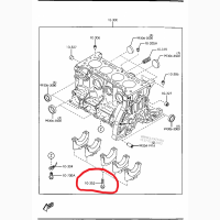 Mazda B63010352, Болти кришок колінвала Мазда 323 оригінал B630-10-352