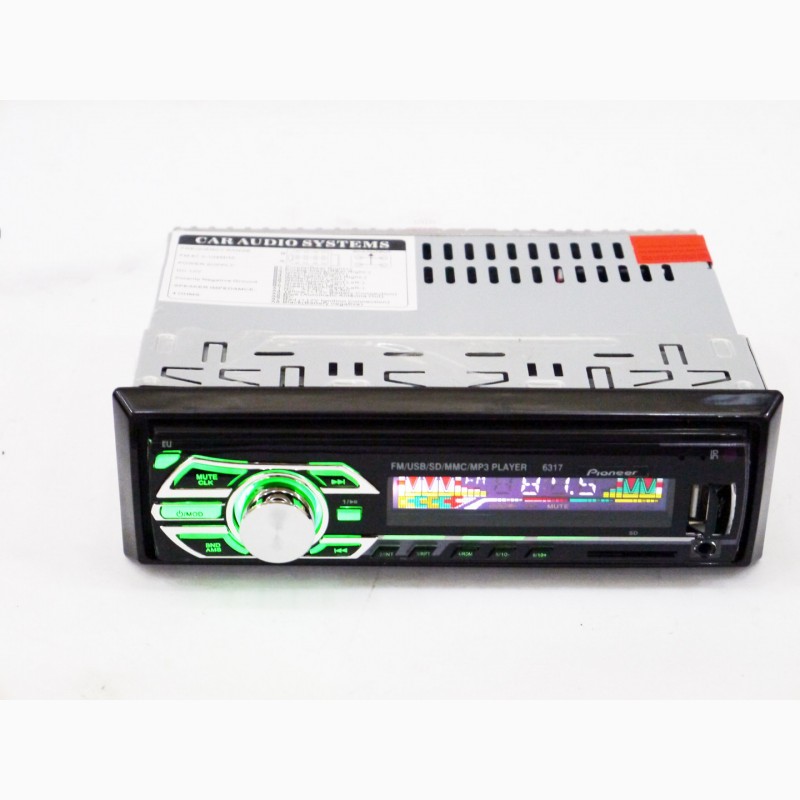 Фото 2. Автомагнитола Pioneer 6317 - MP3 Player, FM, USB, SD, AUX - RGB подсветка
