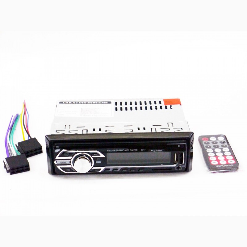 Фото 4. Автомагнитола Pioneer 6317 - MP3 Player, FM, USB, SD, AUX - RGB подсветка