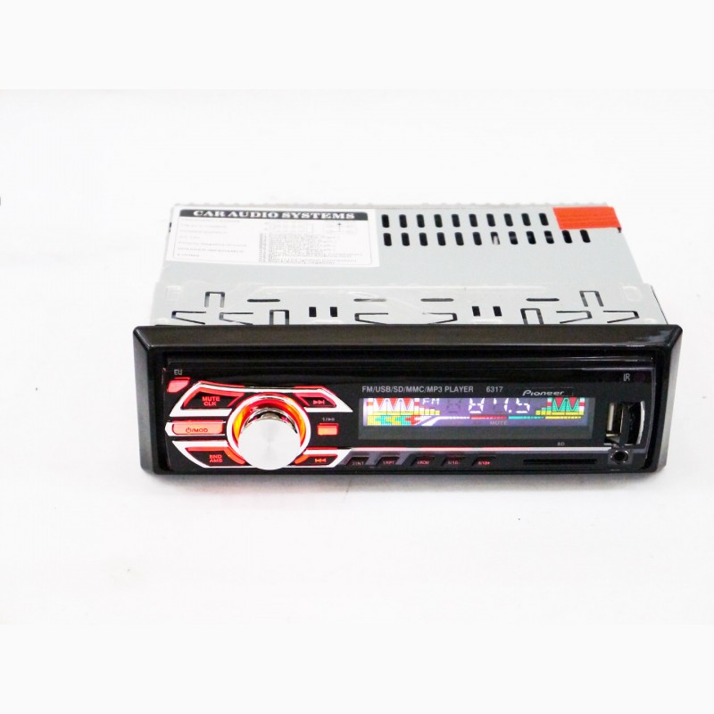 Фото 7. Автомагнитола Pioneer 6317 - MP3 Player, FM, USB, SD, AUX - RGB подсветка
