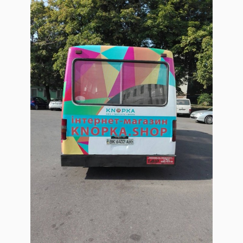 Фото 4. Реклама на тролейбусах маршрутних таксі Рівне, РА Таір, транспортна реклама