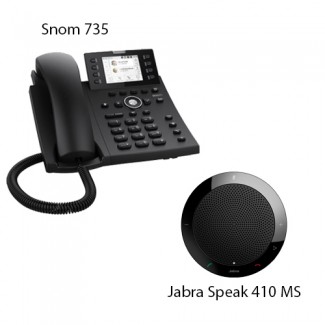Snom D735 + Jabra Speak 410 MS, комплект: sip телефон + портативный спикерфон