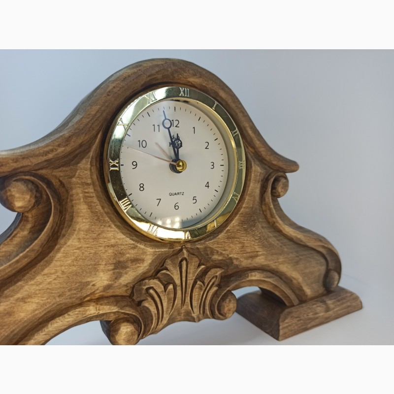 Фото 7. Антикварний камінний годинник, різьблений настільний годинник
