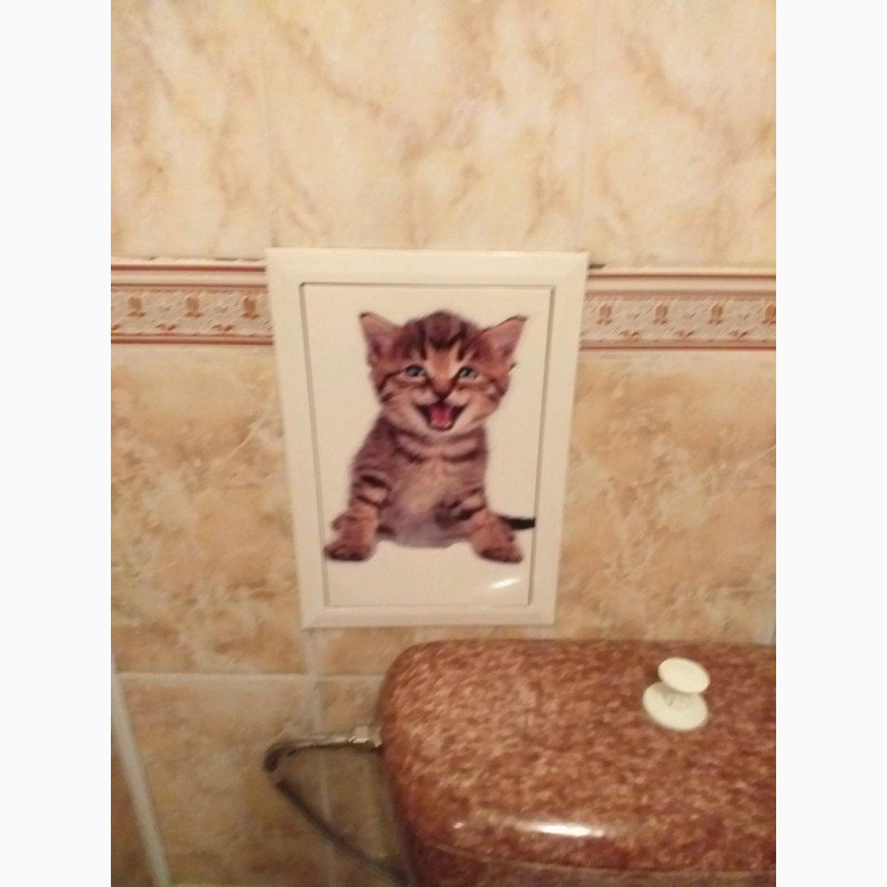 Фото 6. Наклейка котик номер 5 для ванны, детской комнаты