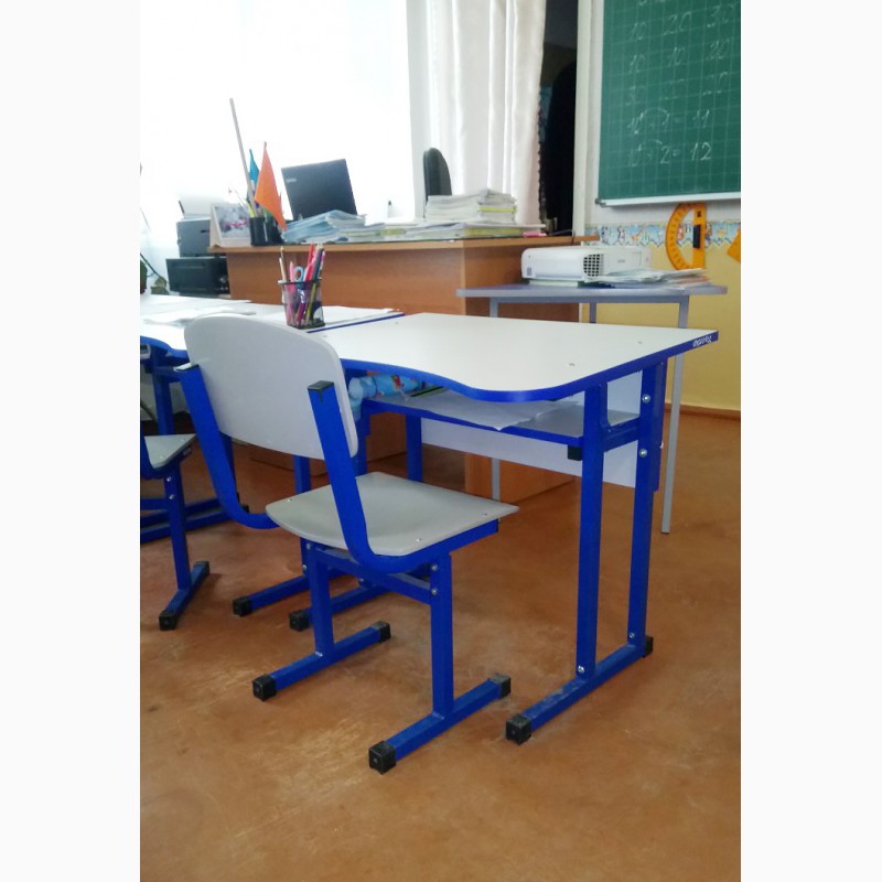 Фото 6. Парта (стол ученический) и стул ученический для учебных заведений