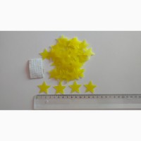 Звёзды желтые 50 шт для декора комнаты, детских