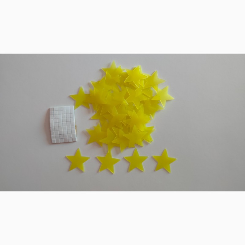 Фото 5. Звёзды желтые 50 шт для декора комнаты, детских