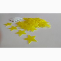 Звёзды желтые 50 шт для декора комнаты, детских