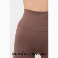 Чёрные бесшовные женские леггинсы из микрофибры (арт.Leggings model 2)