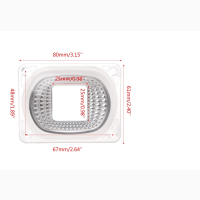 Линза для светодиода 40*62mm 10-50w 120 led lens