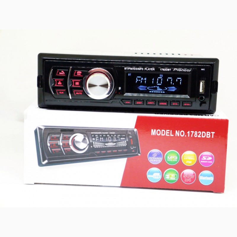 Фото 8. Автомагнитола Pioneer 1782DBT - Bluetooth MP3 Player, FM, USB, SD, AUX - RGB подсветка