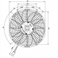 Вентилятор тянущий кондиционера конденсатора 10 дюймов 12v (Kormas) (1300m/h)