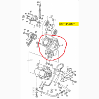 VAG 037145812C, Кронштейн турбокомпресора G60, VW Passat, Corrado 1.8 syncro, PG