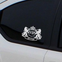 Наклейка на авто VIP Белая светоотражающая