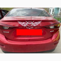 Наклейка на авто Сова Белая на задний значок Mazda Мазда