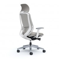 Кресло офисное OKAMURA SYLPHY Белый каркас, Light Grey