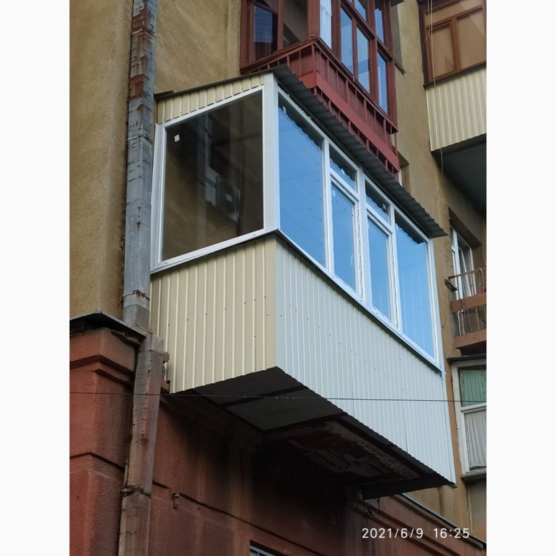 Фото 6. Балкон под ключ с выносом по плите и внутренней обшивкой с утеплением. БЕЗ ПОСРЕДНИКОВ