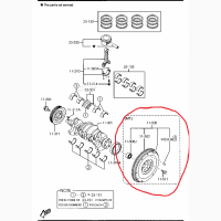 Mazda Z60111500A, Маховик двигателя Мазда 3, 1.6, двигатель Z6