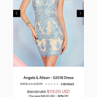 Продаю коктейльну сукню кольору Sky Blue від Angela Alison