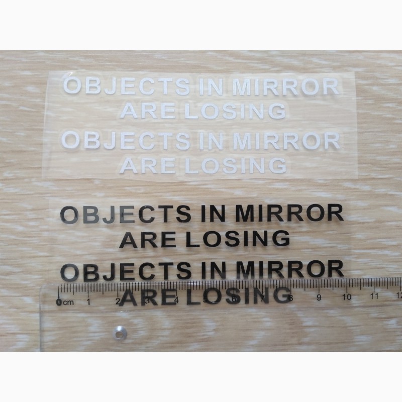 Фото 7. Наклейки на боковые зеркала заднего вида Objects in Mirror are Losing