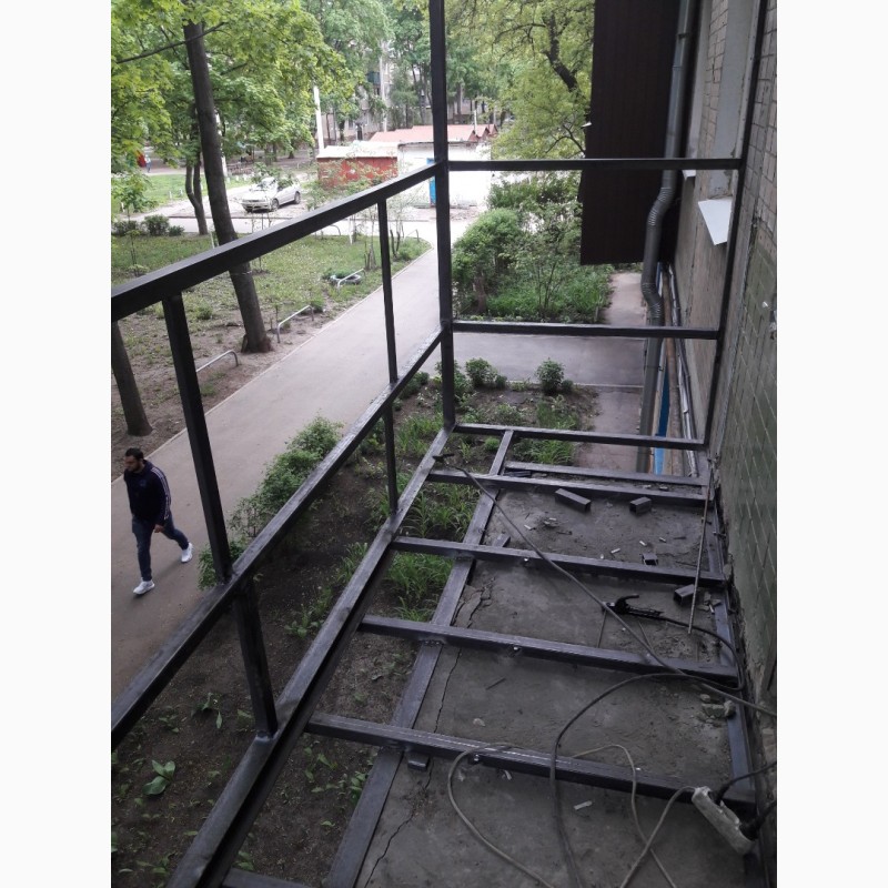 Фото 2. Расширение балкона с выносом по плите до 30 см, Харьковская обл