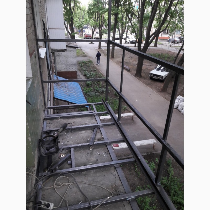 Фото 3. Расширение балкона с выносом по плите до 30 см, Харьковская обл