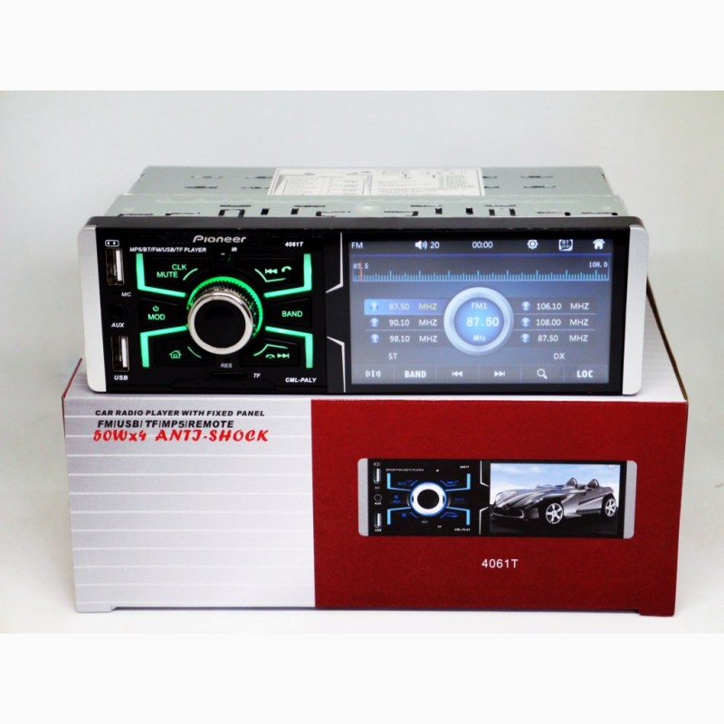 Фото 7. Автомагнитола Pioneer 4061T ISO - Сенсорный экран 4, 1#039; #039; + RGB подсветка + DIVX + MP3 + USB