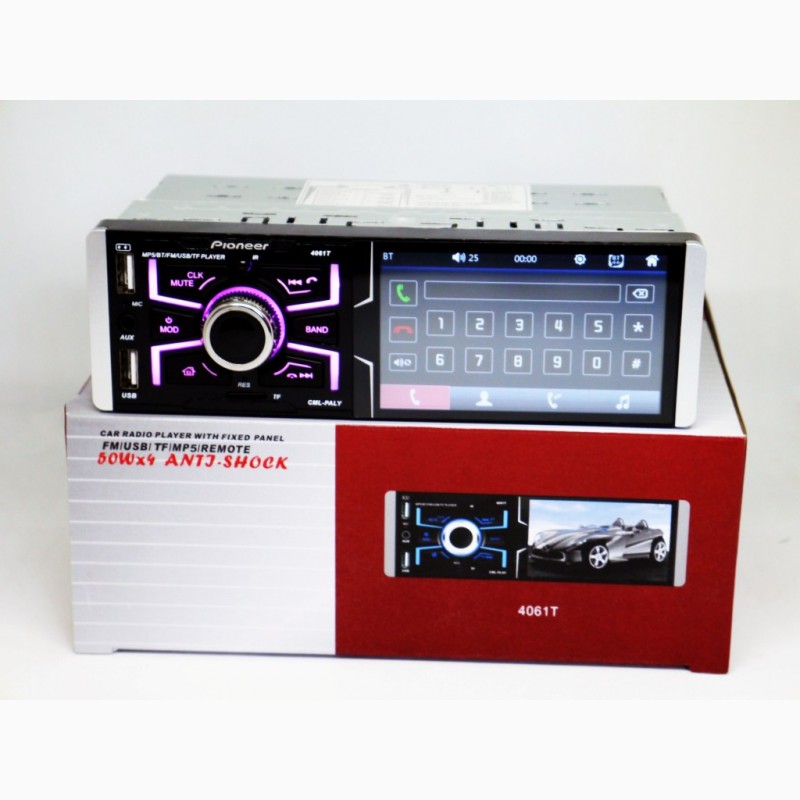 Фото 8. Автомагнитола Pioneer 4061T ISO - Сенсорный экран 4, 1#039; #039; + RGB подсветка + DIVX + MP3 + USB