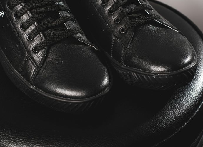 Фото 4. Мужские кожаные черные кеды Adidas Stan Smith 10765