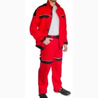 Куртка рабочая с брюками красно-черная Trend