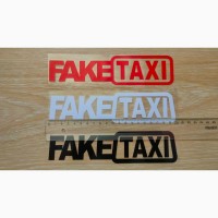 Наклейка на авто FakeTaxi Красная, Черная, Белая