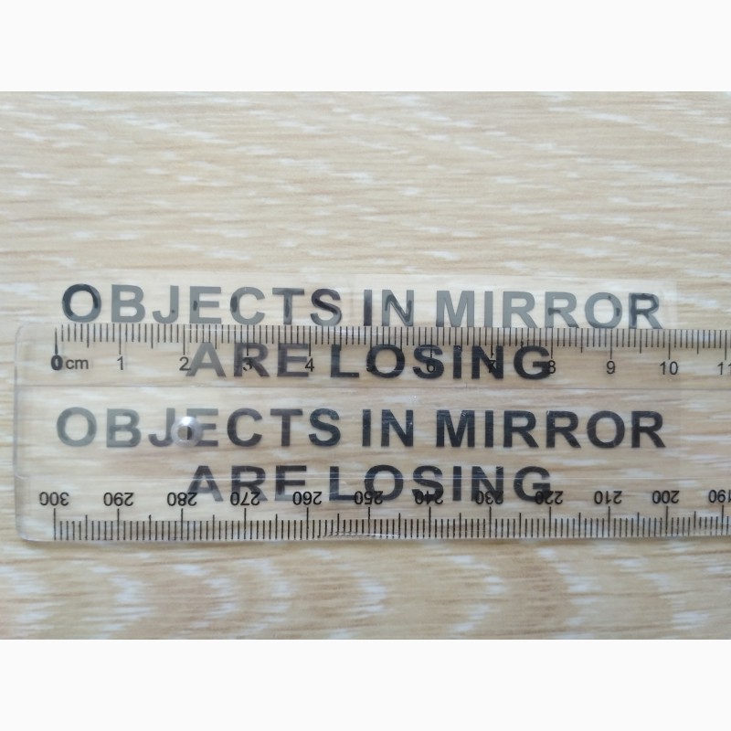 Фото 2. Наклейки на боковые зеркала заднего вида Чёрная Objects in Mirror are Losing