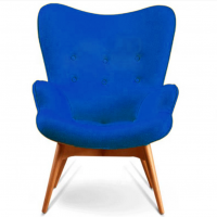 Мягкое кресло Флорино синяя ткань